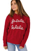 Falala Cable Knit Drop Shoulder Pullover Sweater