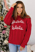 Falala Cable Knit Drop Shoulder Pullover Sweater
