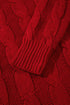 Falala Cable Knit Drop Shoulder Pullover Sweater