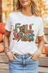 Fall Vibes Mixed Pattern Plaid Leopard Graphic Autumn Tee