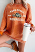 Farm Fresh Pumpkins Corded Ribbed Graphic Pullover Sweatshirt