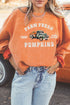 Farm Fresh Pumpkins Corded Ribbed Graphic Pullover Sweatshirt