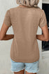Fashion Petal Sleeve V Neck T Shirt