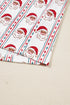 Father Christmas Striped Contrast Drawstring Wide Leg Lounge Set