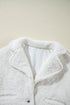 Faux Fur Fleece Button Front Pocketed Lapel Jacket