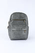 Faux Leather Double Zipper Adjustable Strap Dome Backpack