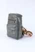 Faux Leather Double Zipper Adjustable Strap Dome Backpack