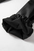 Faux Leather Smocked Waist Drawstring Jogger Pants