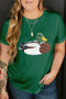 Faux Patchwork Mallard Duck Graphic Animal Print Tee