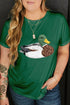 Faux Patchwork Mallard Duck Graphic Animal Print Tee