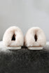 Faux Suede Plush Lined Cut And Sew Detail Slippers