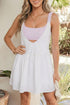 Faux Two Piece Gingham Contrast Patchwork Loose Mini Dress