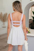 Faux Two Piece Gingham Contrast Patchwork Loose Mini Dress