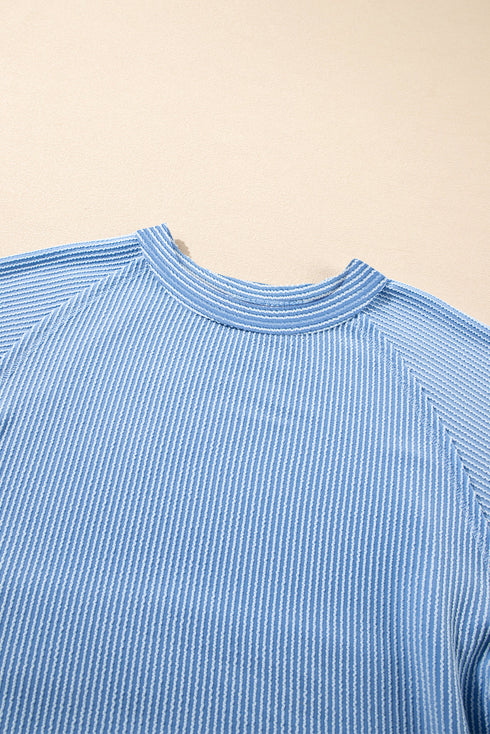 Corded Lantern Sleeve Ruffled Skort Two Piece Dress