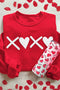 Heart Graphic Crew Neck Pullover Long Sleeve Sweatshirt