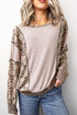 Floral Print Round Neck Long Sleeve Shift Top