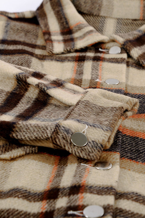 Relaxed Fit Brushed Plaid Button Down Shirt