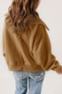 Casual Button Flap Pocket Spread Collar Fleece Jacket