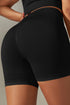 High Waisted Seamless Ribbed Performance Biker Shorts