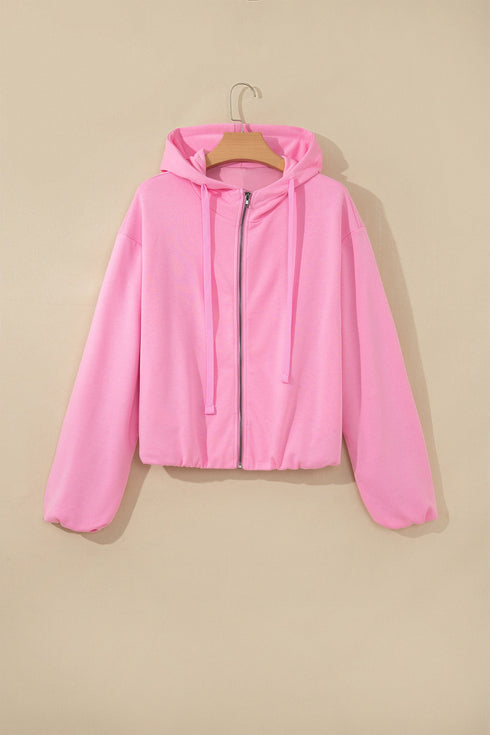 Zip Up One Piece Long Sleeve Hoodie