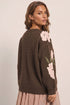 Floral Print Drop Shoulder Relaxed Pullover Sweater