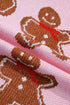 Gingerbread Pattern Round Neck Long Sleeve Shift Sweater