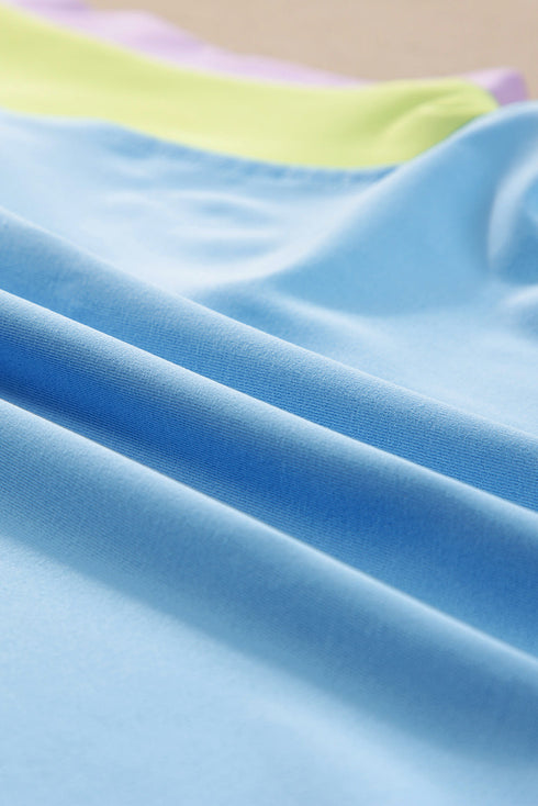 Geometric Block Pattern Trim Detail Pant Set