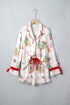 Abstract Print Long Sleeve Two Piece Shift Lounge Set