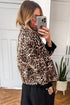 Leopard Print Quilted Button Front Patch Pocket Jacket