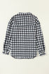 Casual Plaid Print Button Front Tunic Shacket