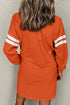 Sequin Ghost Pattern Varsity Sleeve Sweatshirt Pockets Dress