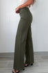 Double Button High Waist Wide Leg Flared Jeans