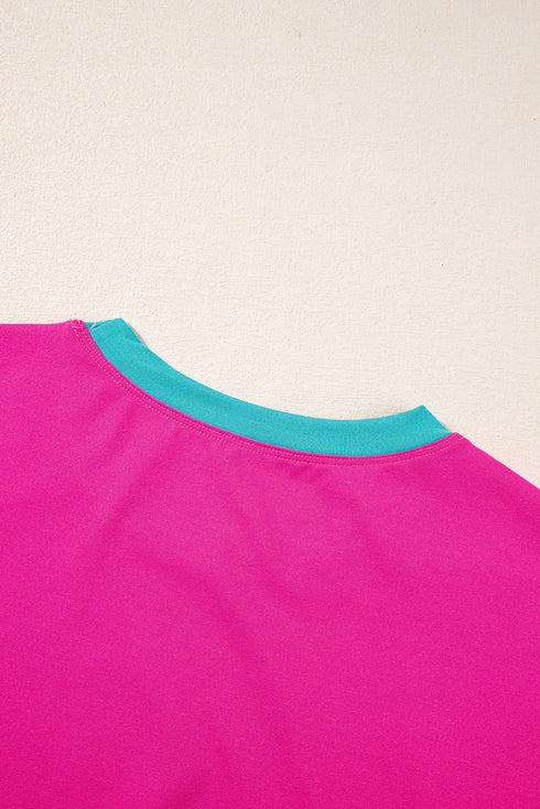 Geometric Block Pattern Trim Detail Pant Set