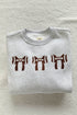 Chenille Rugby Bow Oversized Embroidered Game Day Sweatshirt
