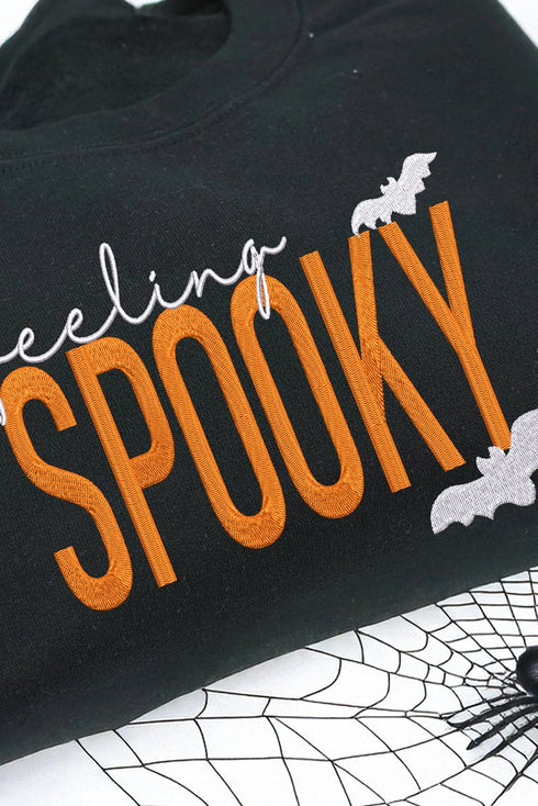 Feeling Spooky Bat Graphic Crewneck Sweatshirt
