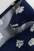 Feminine Floral Pattern Contrast Trim V Neck Woven Blouse