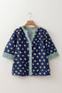 Feminine Floral Pattern Contrast Trim V Neck Woven Blouse