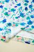 Feminine Floral Print Puff Sleeve Split Neck Blouse