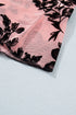 Feminine Floral Print Sheer Mesh Long Sleeve Blouse