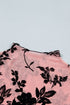Feminine Floral Print Sheer Mesh Long Sleeve Blouse