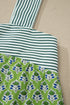 Feminine Floral Striped Knot Strap Babydoll Tank Top