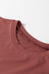 Feminine Ribbed Knit Crew Neck Long Sleeve Bodysuit