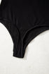 Feminine Ribbed Knit Crew Neck Long Sleeve Bodysuit
