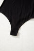Feminine Ribbed Knit Crew Neck Long Sleeve Bodysuit