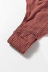 Feminine Ribbed Knit Crew Neck Long Sleeve Bodysuit