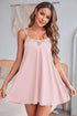 Feminine Sheer Lace Patchwork Camisole Slip Nightgown