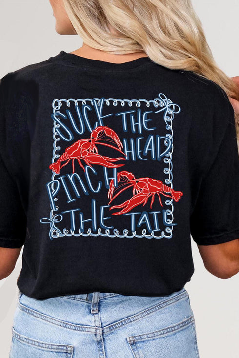 Festival Crawfish Bow Graphic Short Sleeve Crew Neck Tee