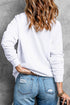 Festive Bow Ghost And Pumpkin Graphic Pullover Sweatshirt
