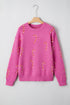 Festive Candy Cane Print Crew Neck Sweater