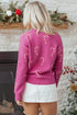 Festive Candy Cane Print Crew Neck Sweater